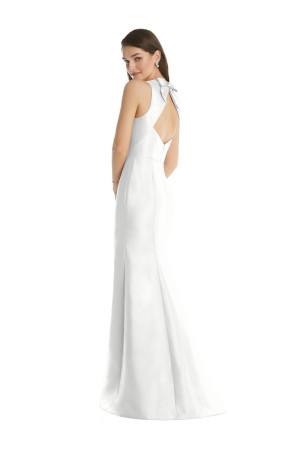 White Alfred Sung D824 High Slit Reception Dress